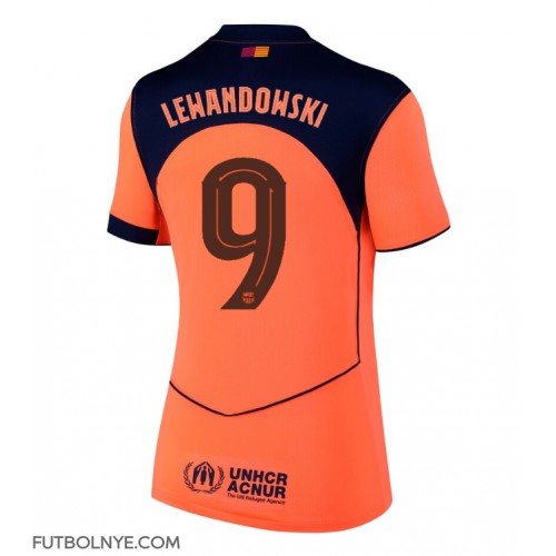 Camiseta Barcelona Robert Lewandowski #9 Tercera Equipación para mujer 2025-26 manga corta